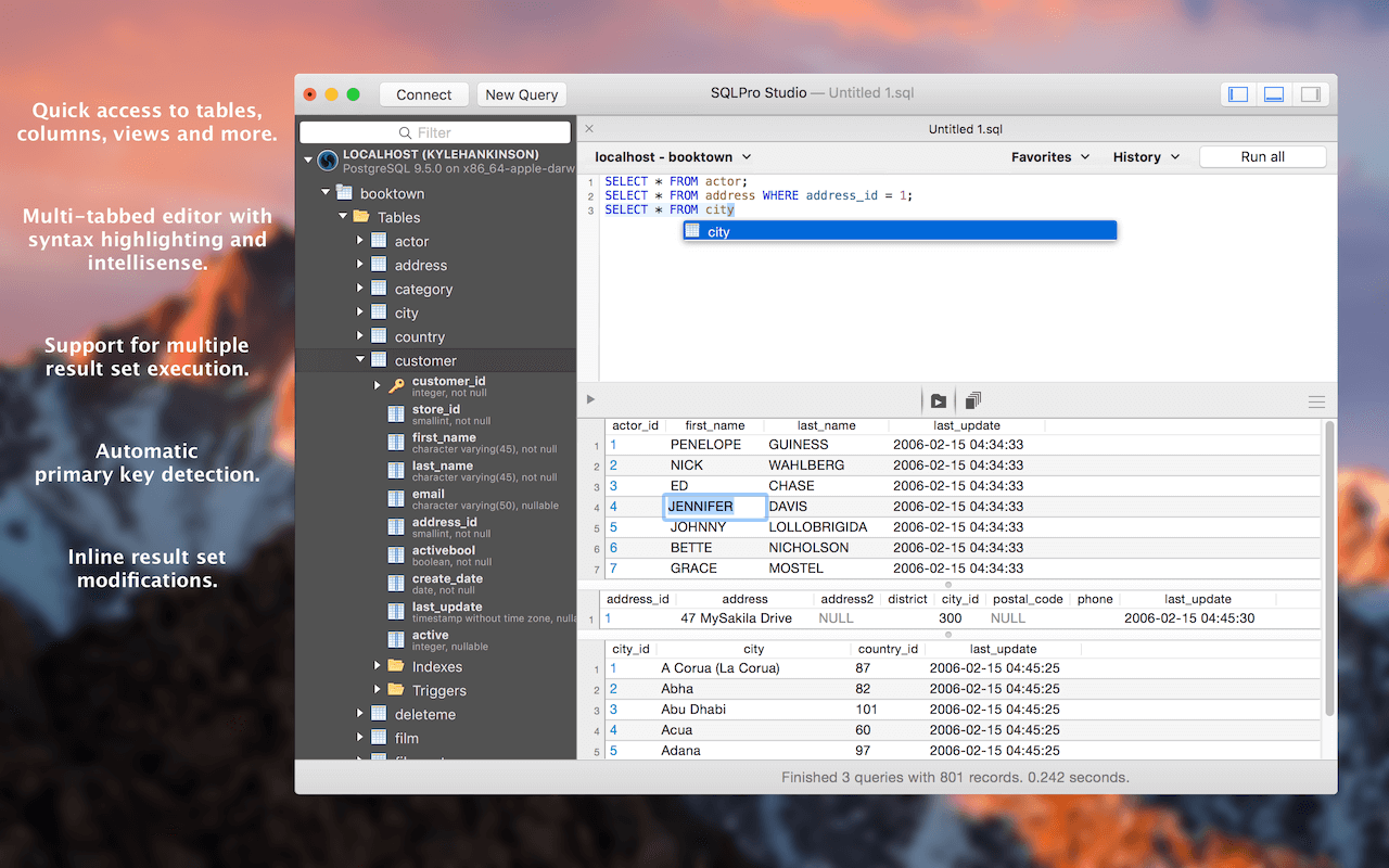 easiest to use sql database for mac